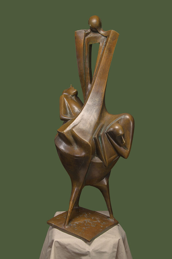 Geneza (Genesis) Bronze Skulptur, stellt die Trennung vom primordial egg und das Erreichen eines höheren menschlichen Bewustseinund die